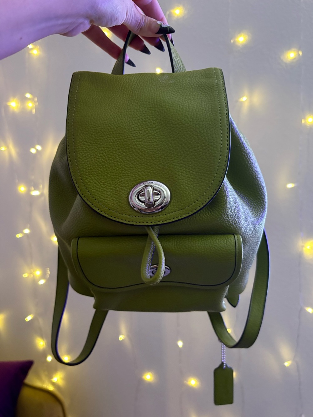 Coach mini turnlock backpack